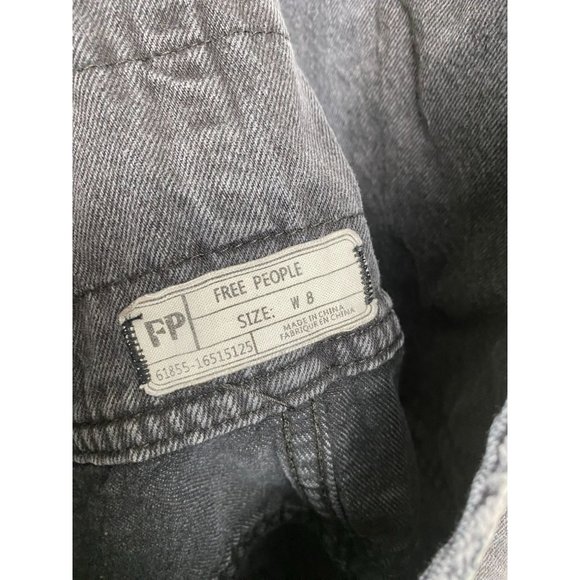 🖤Free People Black Overalls with Distressed Hem - Picture 5 of 15